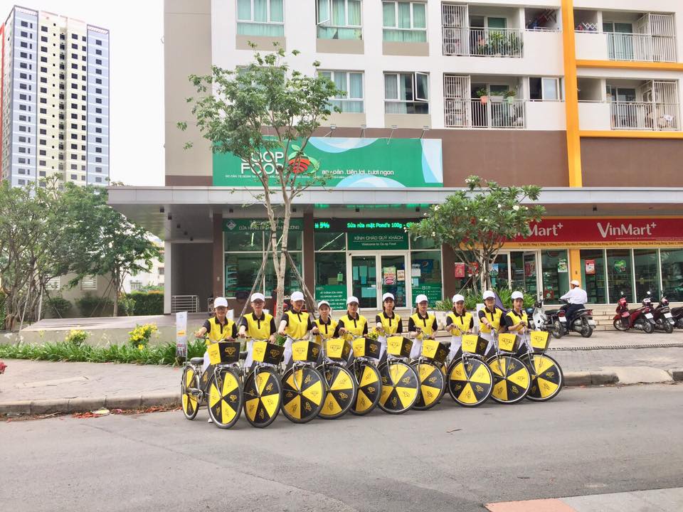 chạy roadshow xe đạp tại Tp HCM