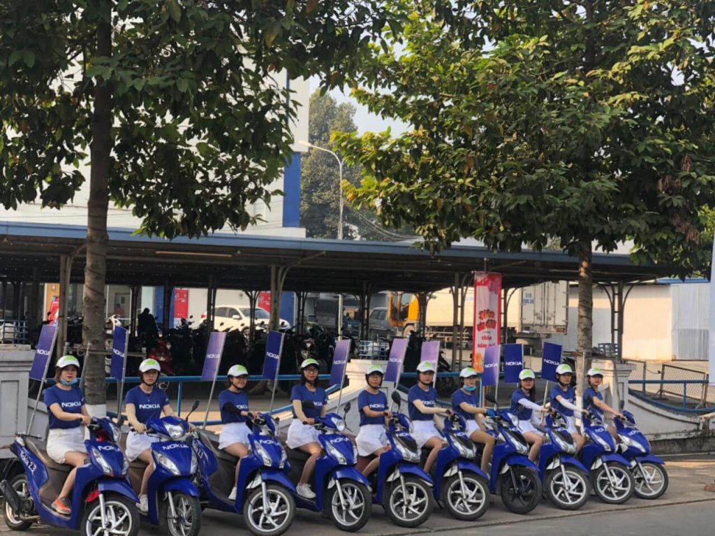 Chạy roadshow xe máy ở Tp HCM