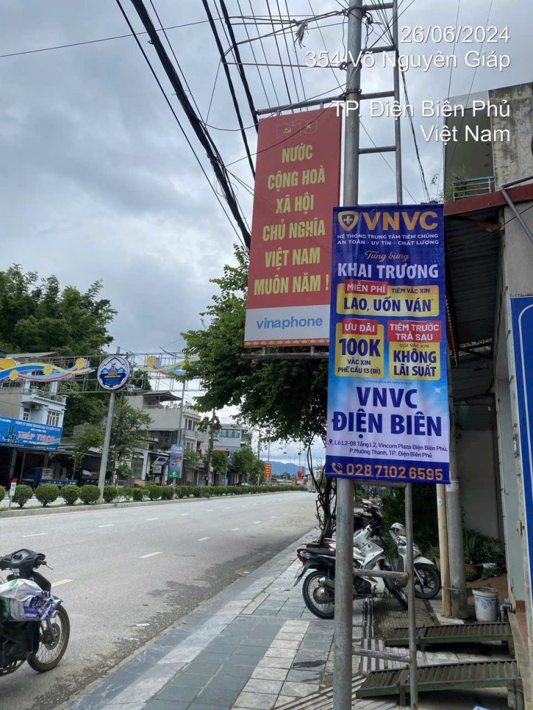 Treo băng rôn thị xã Bình Minh